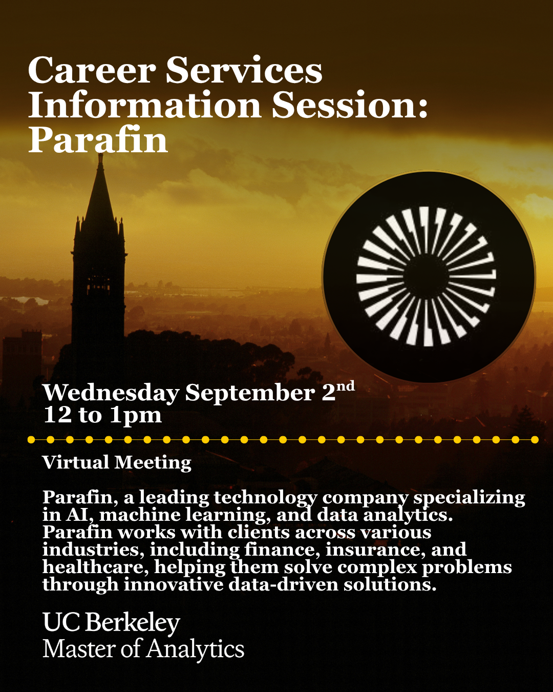An event graphic titled 